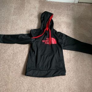 Black and Red North Face Sweatshirt